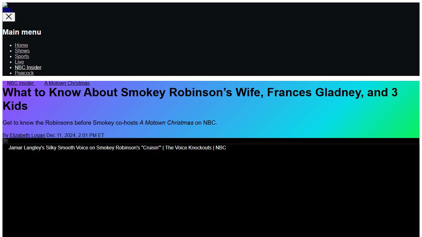 All About Smokey Robinson’s Wife and Kids