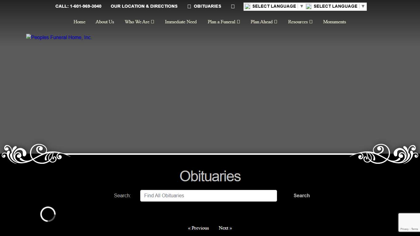 Recent Obituaries Peoples Funeral Home, Inc.